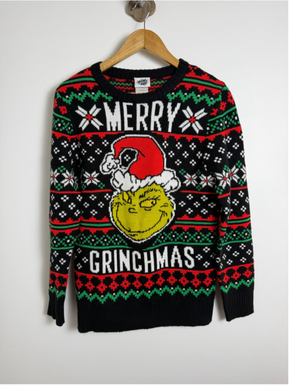 Dr Seuss Grinch Merry Grinchmas Christmas Sweater Small